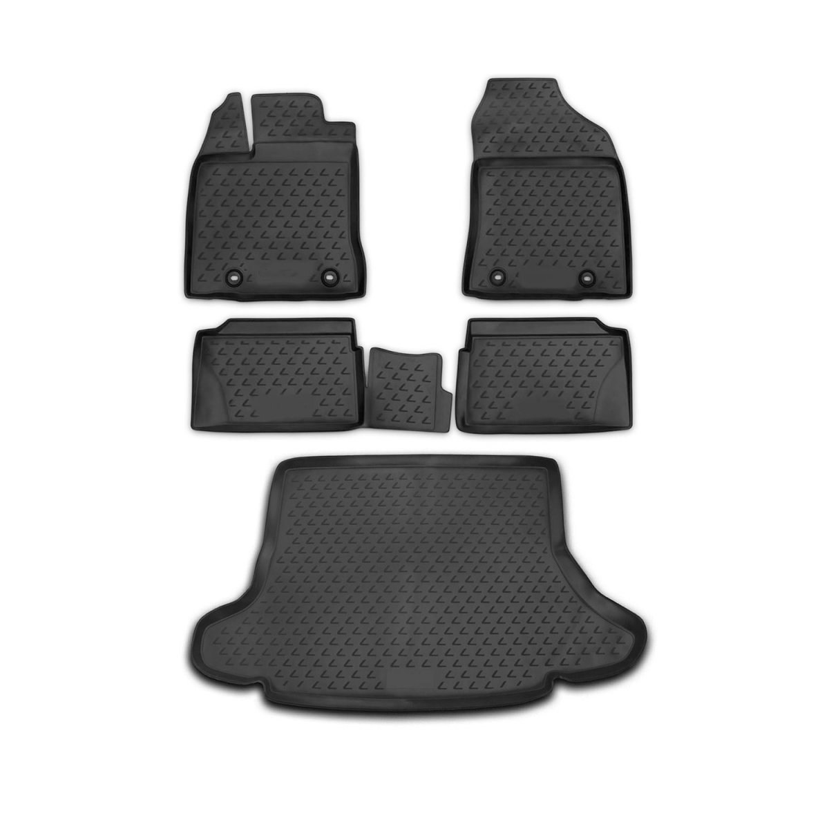 Lexus CT200h 3D Floor-Trunk Mats - Omac - Kit - Black - '11-'17 Lexus CT200h 3D Floor-Trunk Mats - Omac - Kit - Black - '11-'17